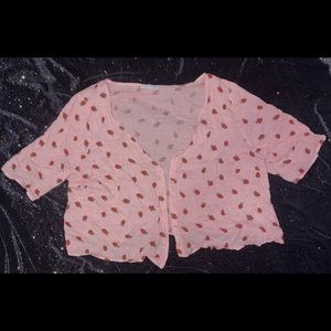 Strawberry Cropped Top